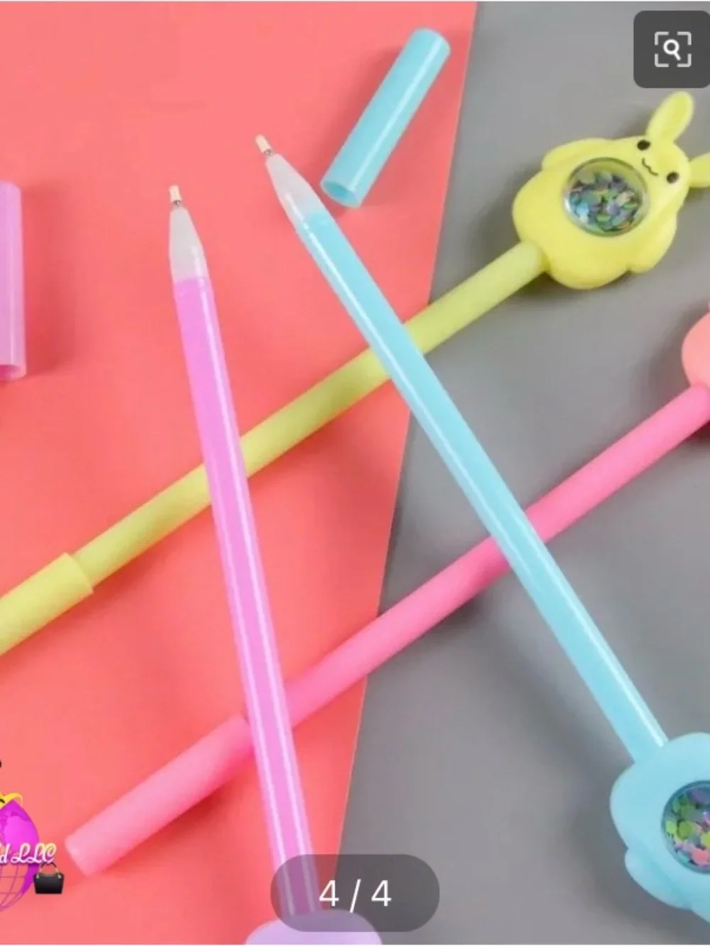 Cute Bunny Shaker Gel Pen - Pastel Pink ( 1 )
